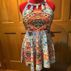 Vibrant Multicolor Bathing Suit Top